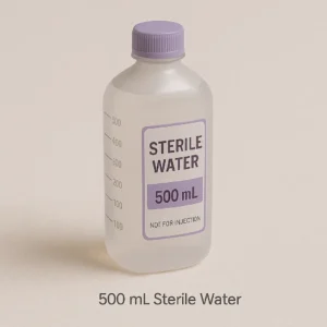 500 mL sterile water bottle