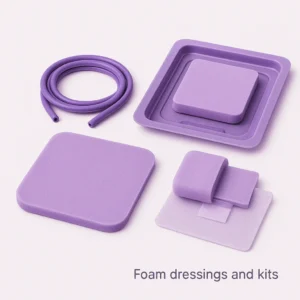 Foam dressings and kits