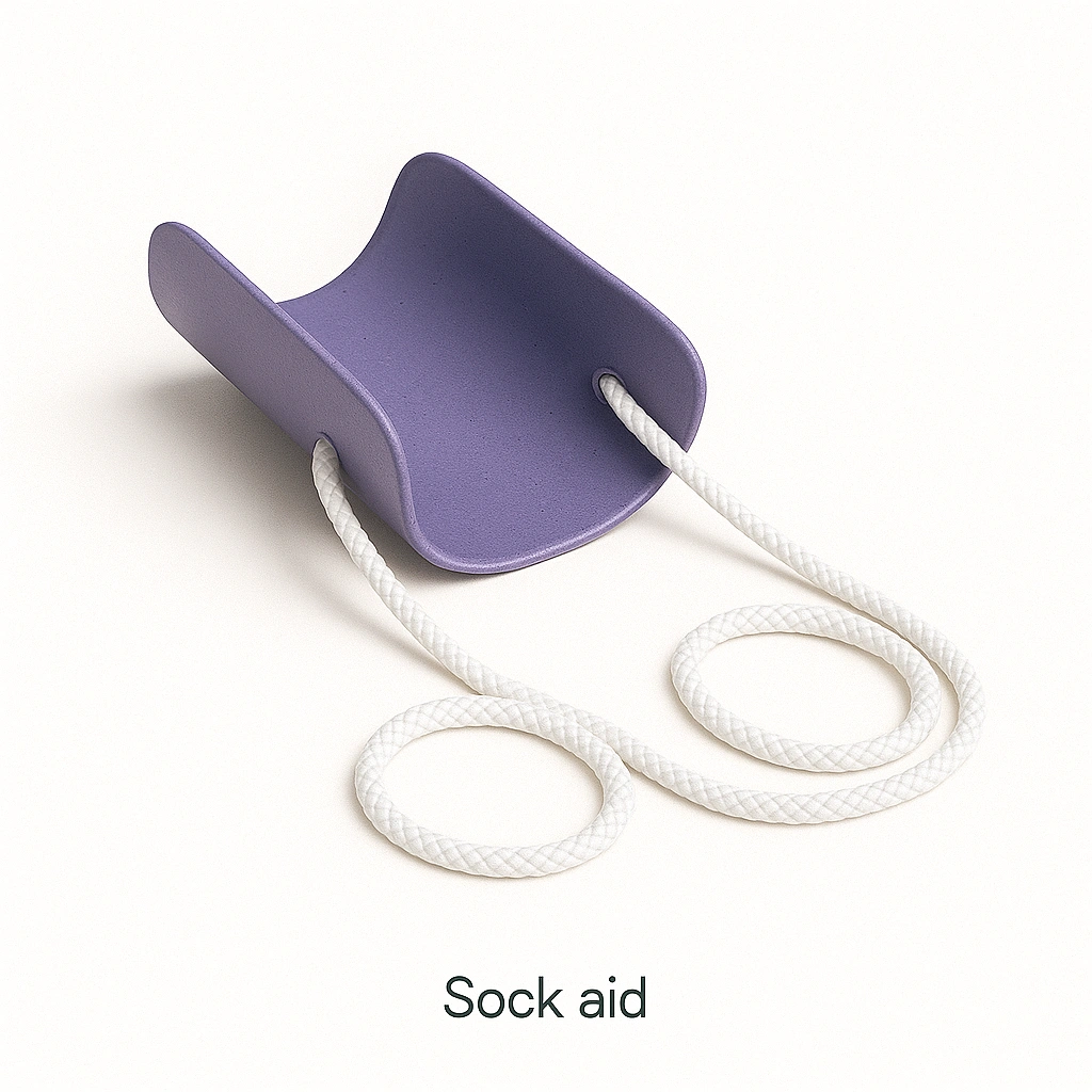 Sock aid daily living device - OHC Pharmacy Houston Sock aid device for easier dressing available at OHC Pharmacy Houston
